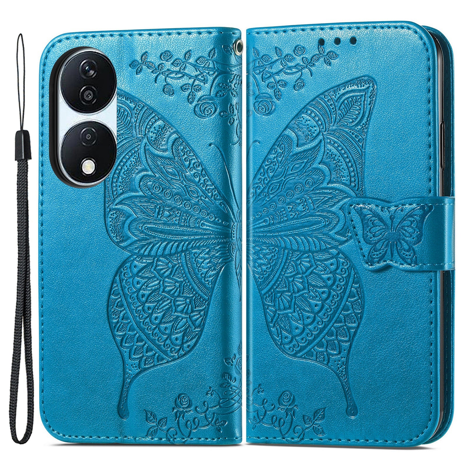 For Honor X7b 4G / 90 Smart Shockproof Case Butterfly Pattern Wallet Style Phone Guard Cover For Honor X7b 4G / 90 Smart Shockproof Case Butterfly Pattern Wallet Style Phone Guard Cover